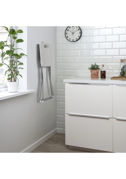 Gunde Tabure 34 x 32 x 45 cm Beyaz Katlanır Asılabilir Yer Tutmaz