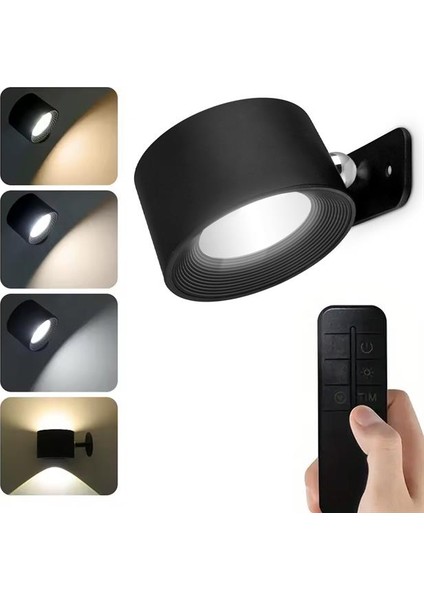 Ledx AL-SK-BD80A Çift Yönlü Kumandalı Duvar Aplik Çalışma Lambası 3000K-4000K-6500K