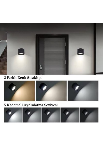 Ledx AL-SK-BD80A Çift Yönlü Kumandalı Duvar Aplik Çalışma Lambası 3000K-4000K-6500K fiyatları