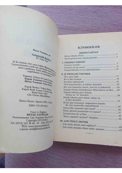 M. Tınaz Titiz'in "girişimcilik Rehberi" Kitabı, Her Sorunun Yeni Bir Iş Fırsatı Olabileceğini Anlatıyor. Gırısımcılık Rehberı M,tınaz Tıtız 2002 Yili 1,basim 326 Sayfa Cok Temiz Kondisyonda modelleri