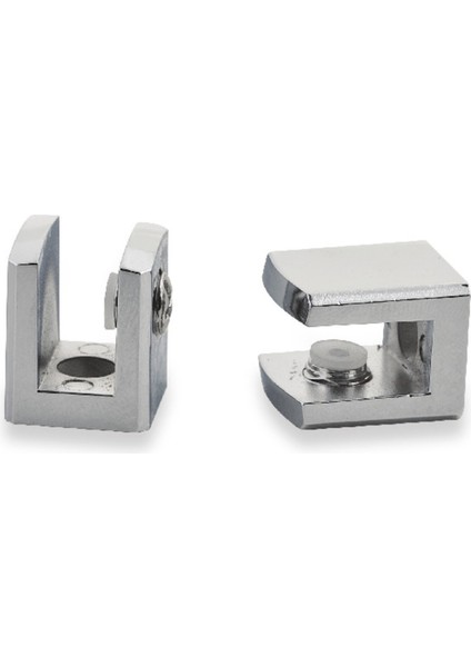 10 Adet Lüks Köşeli Raf Cam Tutucu (Etejer) 10 mm (8-2144-10)