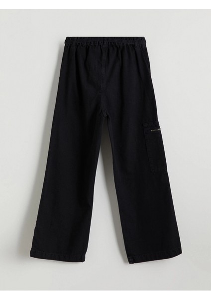 Lcw Kids Siyah Beli Lastikli Kız Çocuk Jean Pantolon fiyatları