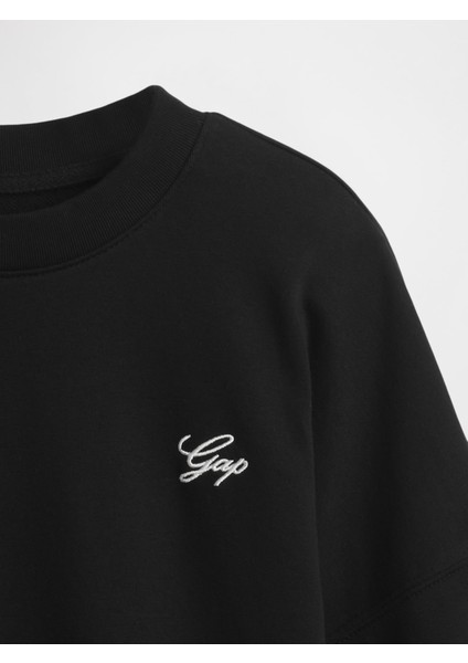 Kadın Siyah Vintagesoft Gap Logo Bungee Sweatshirt fırsatları