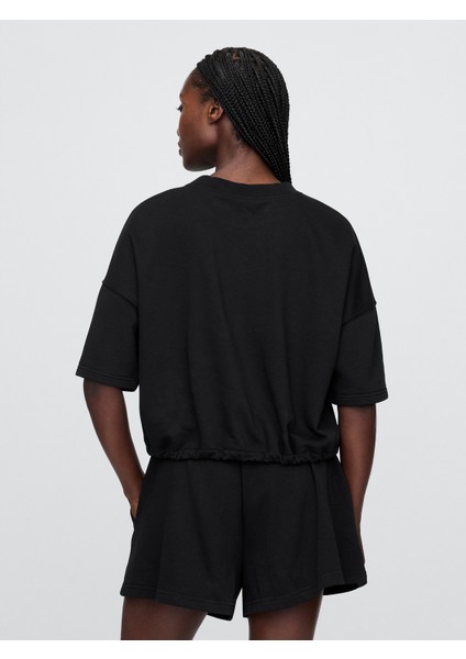 Kadın Siyah Vintagesoft Gap Logo Bungee Sweatshirt indirimleri