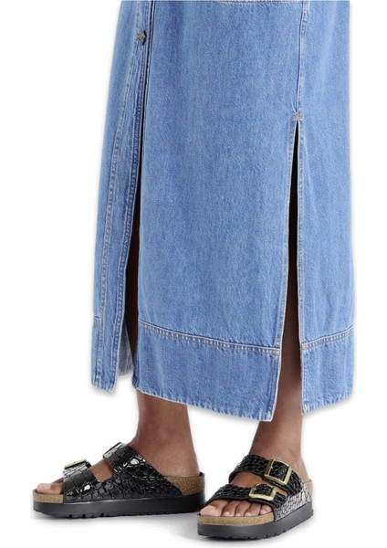 Arizona Platform Nl Shiny Croc Çift Bant Siyah Kadın Terlik fırsatları