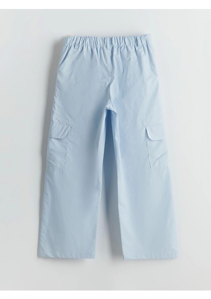 Lcw Kids Mavi Beli Lastikli Kız Çocuk Kargo Pantolon modelleri