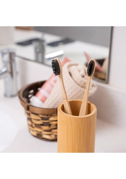 Ba&der Çocuk 2'li Paket %100 Doğal Bambu Diş Fırçası ( Çocuk Siyah Yumuşak 2'li) fırsatları