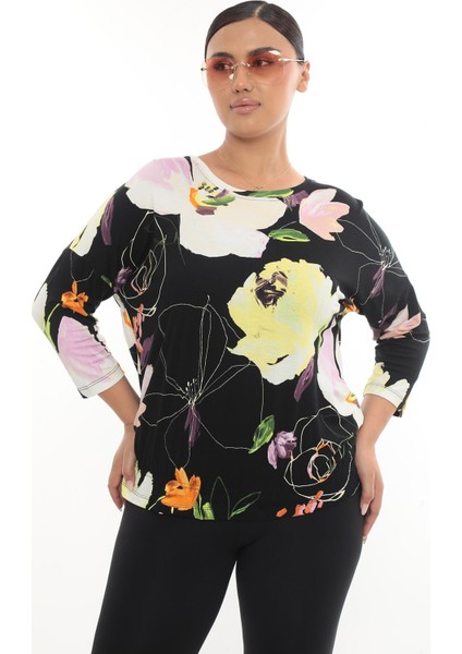 Desenli Çeyrek Kol Viskon modelleri