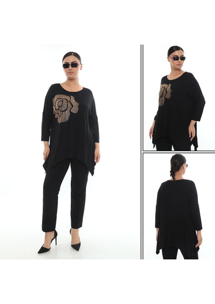 Çiçek Desen Taşlı Viskon fırsatları