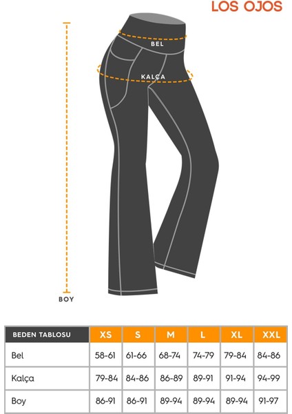 Kadın Gri Yüksek Bel Toparlayıcı Çift Cepli Ispanyol Paça Tayt Bootcut