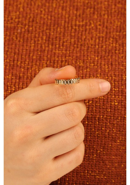 Taşlı Çıtır Altın Yüzük ÇGKY0071 fırsatları