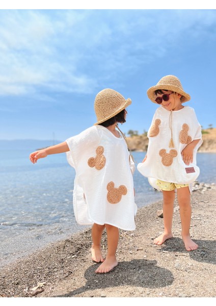 2 Kat Müslin Çocuk Souris Panço modelleri