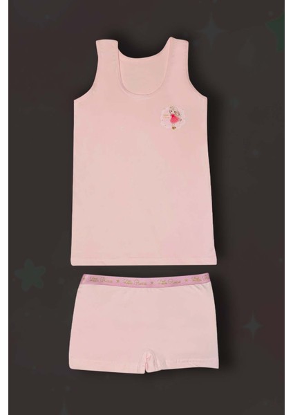 3'lü Kız Çocuk Pamuklu Atlet Boxer Çamaşır Takımı modelleri