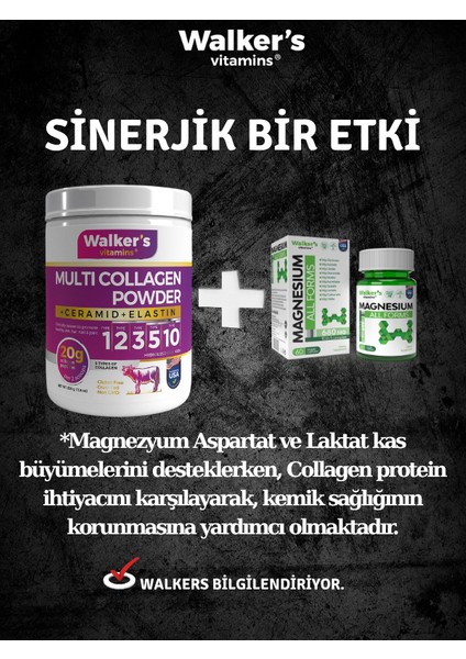 Walker`s (Men) %100 Saf ve Doğal Ceramide, Cranberry, Içeren Çift Hidrolize Kolajen Collagen indirimleri