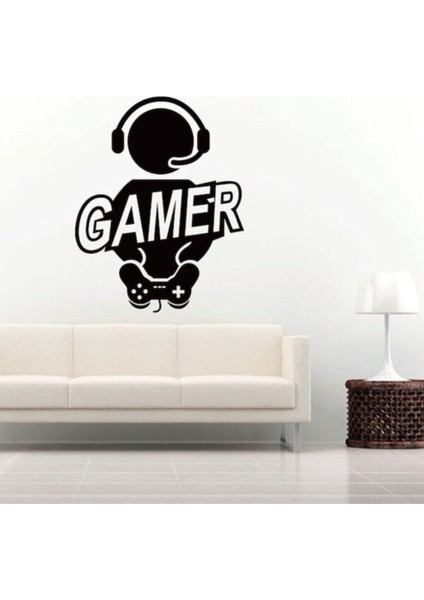 Gamer Sticker (Oto-Motor-Laptop-Duvar-Dekor) 10 x 10 cm fırsatları
