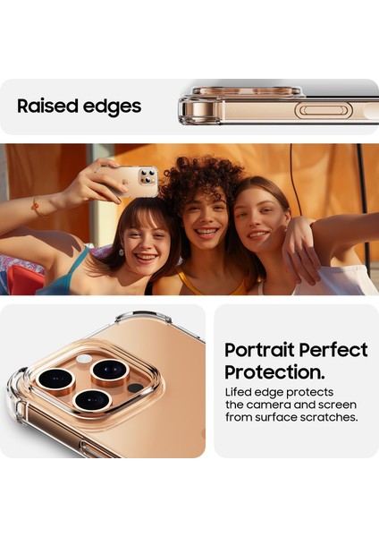 Iphone 16 Pro Uyumlu Kılıf Köşe Korumalı Darbeye Dayanıklı Antişok Şeffaf Silikon Sert Logo Kapak modelleri