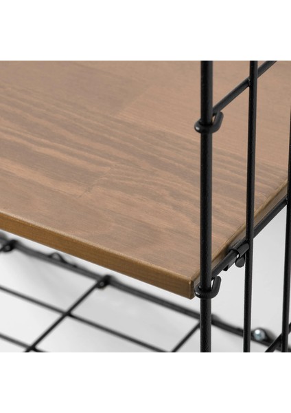 Gullhult Duvar Rafı Siyah Çam 30 x 40 cm Kolay Monte Metal Çerçeveli fiyatları