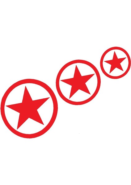 Askeri Yıldız 3 ' Lü Sticker (Oto-Motor-Laptop-Duvar-Dekor) 33 x 15 cm fiyatları
