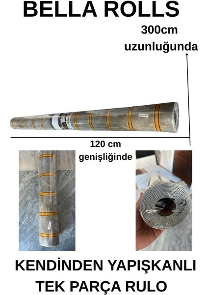 120CMX300CM Tek Parça Yapışkanlı Rulo Gold Mermer Desenli Gri Duvar Paneli Kağıdı Silivri QM0138 fiyatları