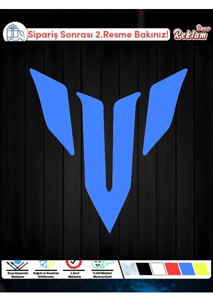 Minimalist V Logo Sticker – Araba, Laptop ve Düz Yüzey Uyumlu