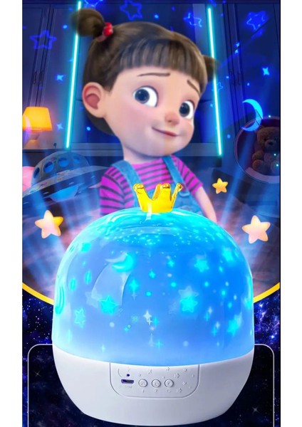 Şarjlı Okyanus Gece Işık Projektörü Çocuk Projektör Yatak Odası Yıldız Projektör Şarjlı Projktör modelleri