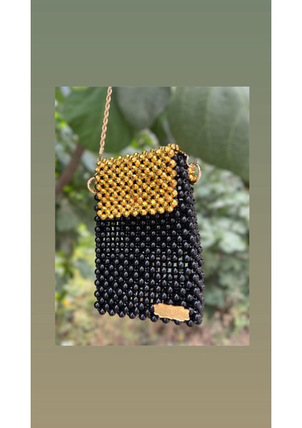 Boncuk Telefon Kılıfı Çanta Şık Günlük En 14 cm Boy 19 cm