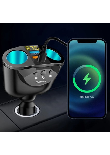 Araç Çakmaklık Şarj Adaptörü Hızlı Şarj 2 USB 1 Type-C 2 Çakmaklık Araç Şarj Cihazı Modem Şarj indirimleri