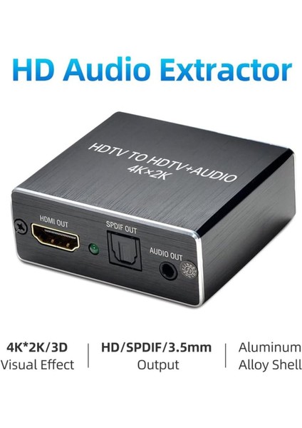 SE-7155 HDMI To HDMI Optik Stereo 2.0 4K Ayırıcı Çevirici Dönüştürücü Adaptör