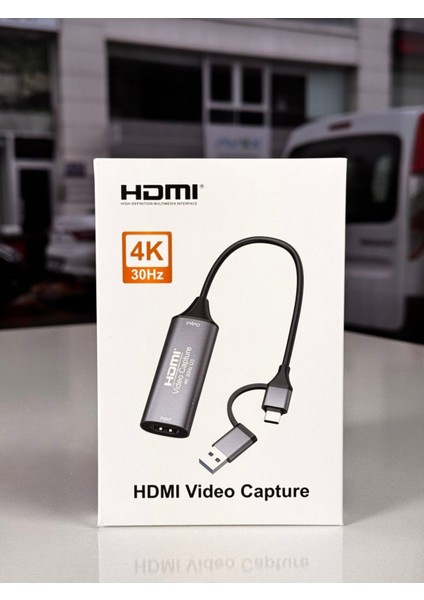 HDMI Video Capture 4K Video Aktarıcı HDMI Video Capture Card USB 2.0 ve Type-C Görüntü Aktarıcı