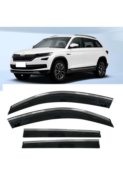 Skoda Kodiaq 2017+ Kromlu Cam Rüzgarlığı Ithal