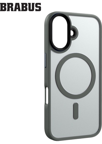 iPhone 16 Anti-Shock Magsafe Özellikli Kenarları Yumuşak Buzlu Mat Fall Silikon Kılıf