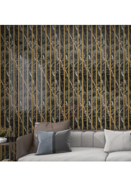 120CMX300CM Tek Parça Yapışkanlı Rulo Gold Mermer Desenli Parlak Duvar Paneli Kağıdı Florya QM0139 fırsatları