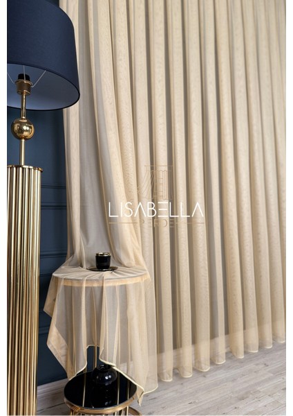 Saf Elegans Sütlü Kahve Renk Orjinal Grek Tül (Pilesiz Düz Dikiş) fiyatları