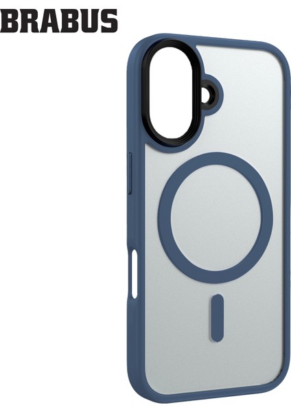 iPhone 16 Anti-Shock Magsafe Özellikli Kenarları Yumuşak Buzlu Mat Fall Silikon Kılıf