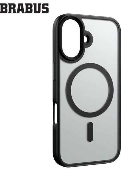 iPhone 16 Anti-Shock Magsafe Özellikli Kenarları Yumuşak Buzlu Mat Fall Silikon Kılıf