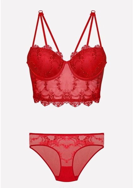 4491-DESTEKLI Sütyen Büstiyer Takım