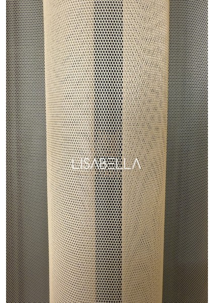 Saf Elegans Sütlü Kahve Renk Orjinal Grek Tül (Pilesiz Düz Dikiş)