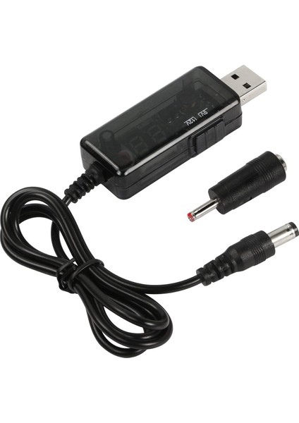 USB 5V/ 9V 12 Volt Dönüştürücü Kablosu, LED Göstergeli Voltaj Yükseltici 5 Volt Giriş 12V-9V Çıkış