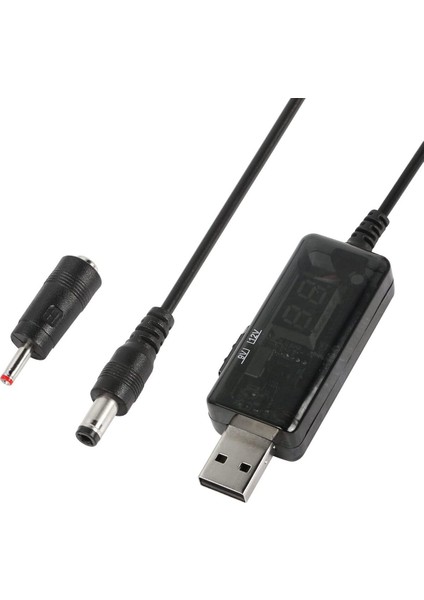 USB 5V/ 9V 12 Volt Dönüştürücü Kablosu, LED Göstergeli Voltaj Yükseltici 5 Volt Giriş 12V-9V Çıkış modelleri