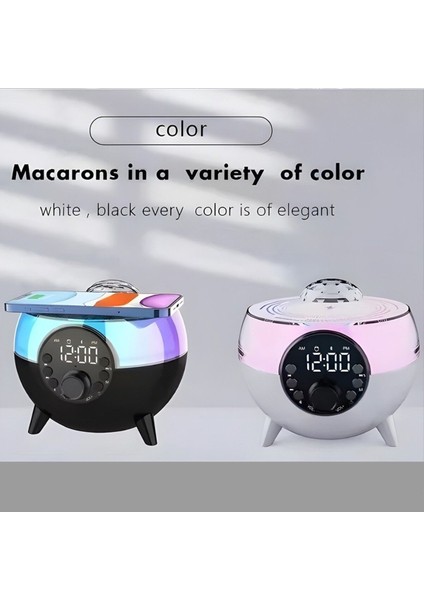 SE-2407 Siyah Rgb Işıklı Çalar Saatli Bluetooth Hoparlörlü Şarj Standı modelleri
