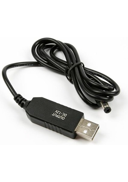 5V-12V USB To Dc 5.5x2.5mm Kablo 12V 1A 5 Volt 12 Volt Yükseltici Superbox Adaptör Çevirici