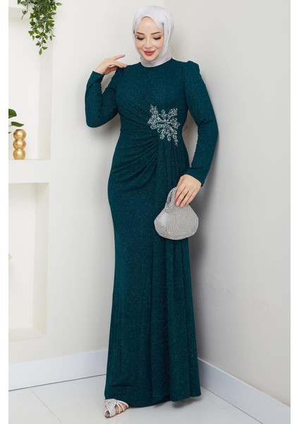 Gözde Tesettür Abiye Zümrüt