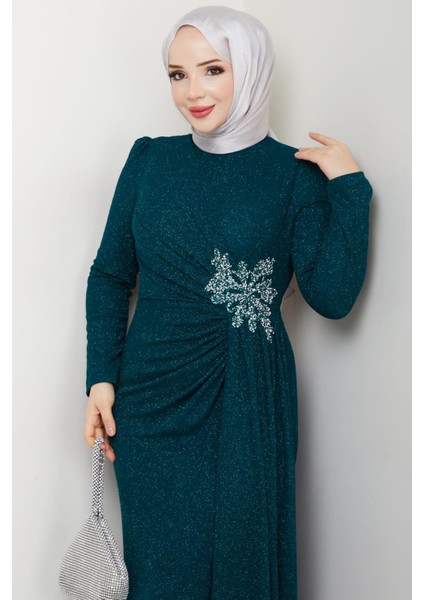Gözde Tesettür Abiye Zümrüt fiyatları