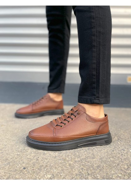 JET-0535 Prime Bağcıklı Cilt Erkek Günlük Sneaker Ayakkabı Cst - Taba fiyatları