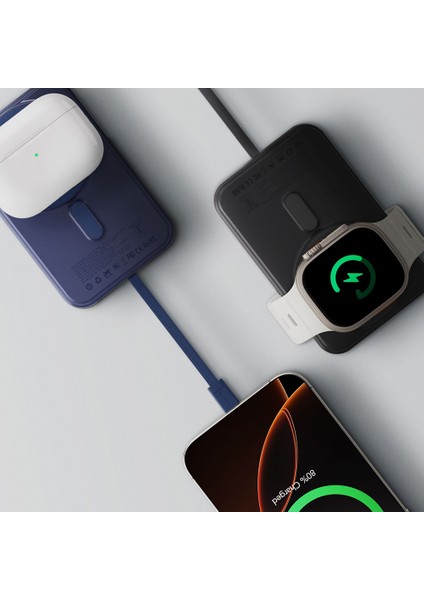 Thunder Go Akıllı Saat Şarj Özellikli Pd 22.5W Wireless Powerbank 15W 10000MAH Siyah indirimleri