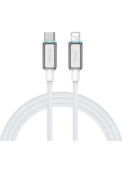RS42CL Lamp Display Serisi Type-C To Lightning Pd 30W Data ve Şarj Kablosu 1.5m Gümüş