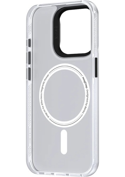 iPhone 14 Pro Max Uyumlu Kılıf M-Safe Şarj Özellikli Mekanik Benks Perspective Serisi Kapak Beyaz modelleri