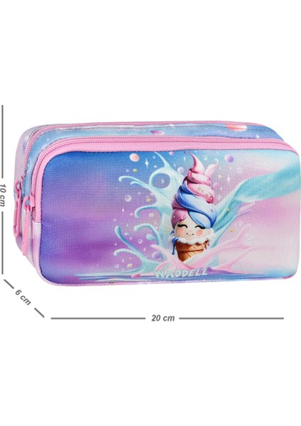 Waddell Lisanslı Dondurma Desenli Ilkokul Sırt Çantası,beslenme Çantası