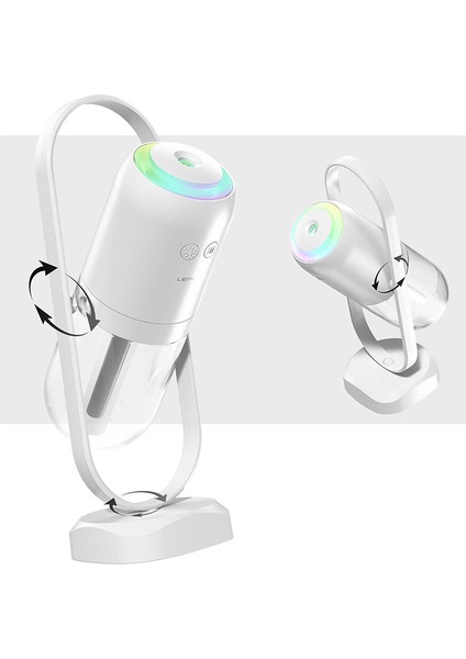 LHU04 Kum Saati Tipi 360 Derece Dönebilen Rgb Atmosfer Işıklı Sessiz Hava Nemlendirici Beyaz fırsatları
