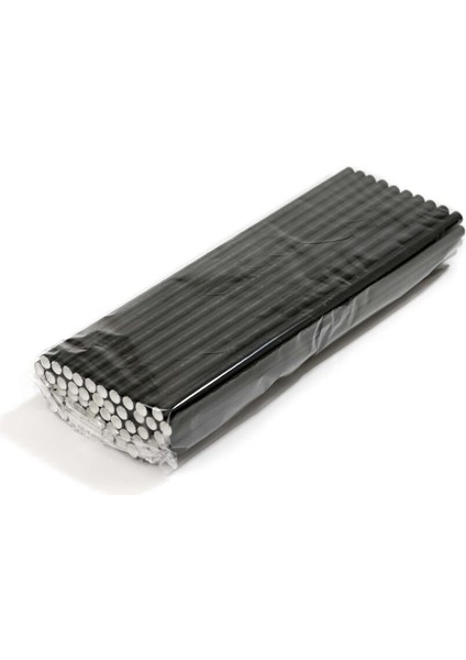 Kağıt Pipet Siyah Sargısız 6X195 mm (50'li Kutulu) 50 Adet fiyatları